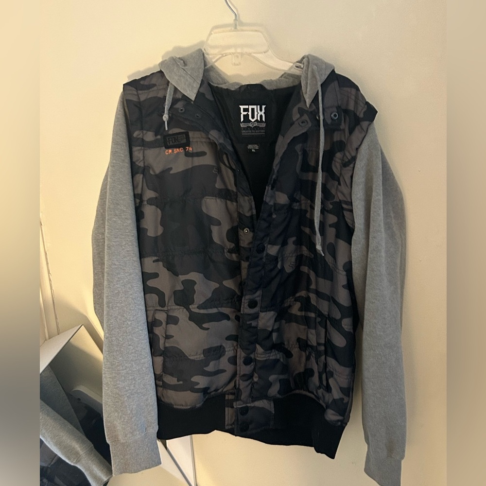 mens jacket Racing MX Motosports Foxhead HOSTAGE camo hooded jacket XL